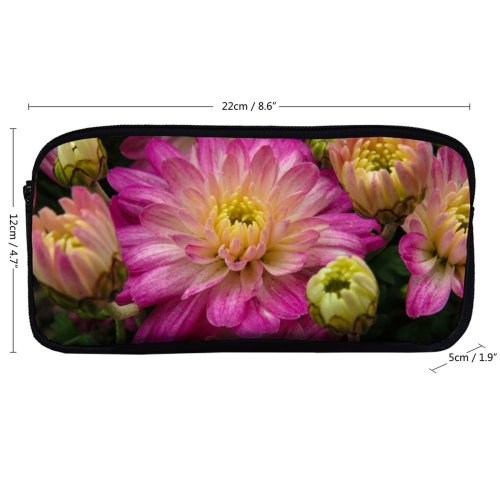 yanfind Pencil Case YHO Images Arrangement Anther Petal Flowers Dahlia Plant Pollen Stock Free Daisy Flower Zipper Pens Pouch Bag for Student Office School