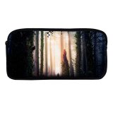 yanfind Pencil Case YHO Thiago Garcia Fantasy Girl Alone Forest Mystic Surreal Portal Dream Zipper Pens Pouch Bag for Student Office School