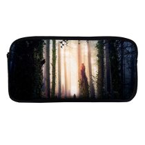 yanfind Pencil Case YHO Thiago Garcia Fantasy Girl Alone Forest Mystic Surreal Portal Dream Zipper Pens Pouch Bag for Student Office School