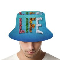 yanfind Adult Fisherman's Hat Comfreak Quotes Life Seasons Spring Summer Autumn Winter Flowers Leaves Snow Grass Fishing Fisherman Cap Travel Beach Sun protection