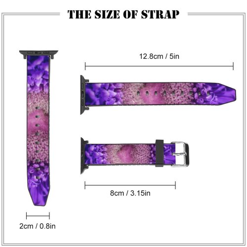 yanfind Watch Strap for Apple Watch Comfreak Flowers Violet Closeup Macro Daisy Flower Heart  Beautiful Compatible with iWatch Series 5 4 3 2 1