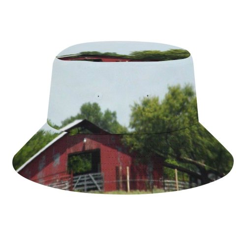 yanfind Adult Fisherman's Hat Rural Grassland Barn Ranch Landscape Lot Barn Grass Area Pasture Scene Land Fishing Fisherman Cap Travel Beach Sun protection