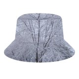 yanfind Adult Fisherman's Hat Winter Winter Natural Atmospheric Michigan Woody Landscape Plant Branch Snow Tree Frost Fishing Fisherman Cap Travel Beach Sun protection