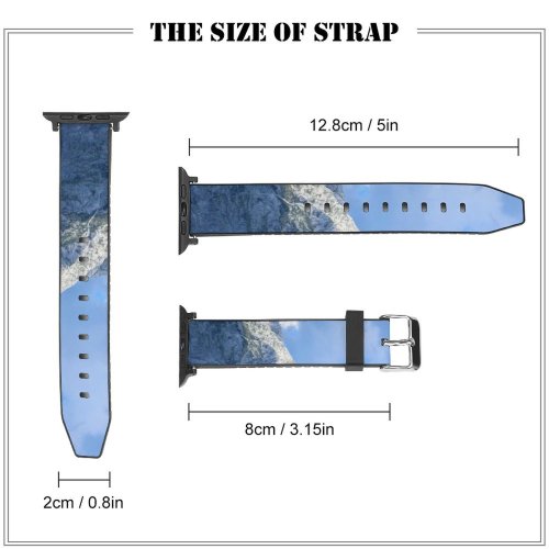 yanfind Watch Strap for Apple Watch Landscape Peak Countryside Domain Rock Pastel  Pictures Outdoors Austria Snow Compatible with iWatch Series 5 4 3 2 1
