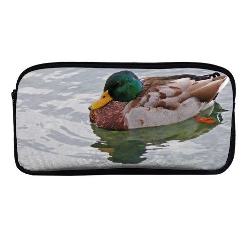 yanfind Pencil Case YHO Beak Violet Duck Mallard Reflection Ripple Ducks Swans Bird Pond Bird Geese Zipper Pens Pouch Bag for Student Office School