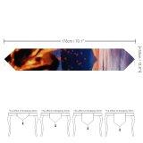 Yanfind Table Runner Backlit Sunset Adventure Landscape Evening Travel Light Beach Sun Outdoors Scenic Flame Everyday Dining Wedding Party Holiday Home Decor