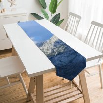 Yanfind Table Runner Landscape Peak Countryside Domain Rock Pastel Kaiser Pictures Outdoors Austria Snow Everyday Dining Wedding Party Holiday Home Decor
