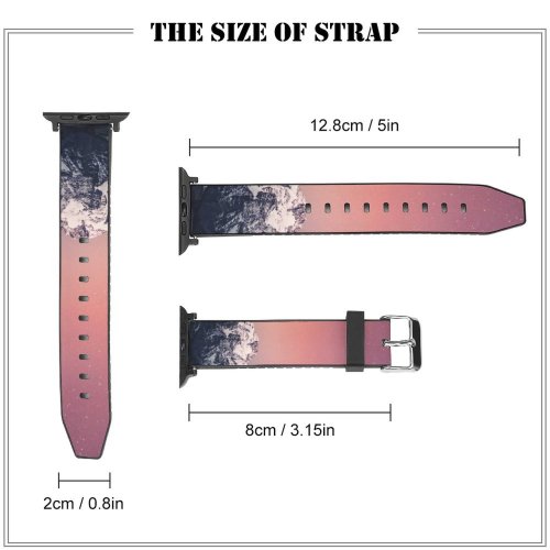 yanfind Watch Strap for Apple Watch Marek Piwnicki Alps Mountains  Range Italy Sky Starry Sky Snow Covered Compatible with iWatch Series 5 4 3 2 1