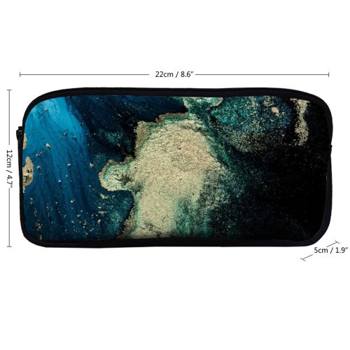 yanfind Pencil Case YHO Robert Kohlhuber Abstract Liquid Art Macro Patterns Zipper Pens Pouch Bag for Student Office School
