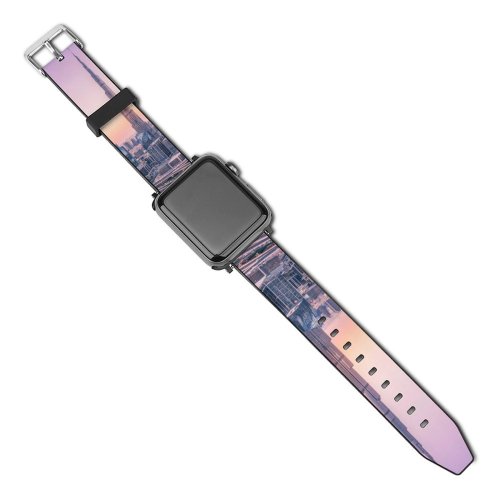 yanfind Watch Strap for Apple Watch Burj Khalifa Dubai  Cityscape  Architecture Hour Metropolitan Urban Compatible with iWatch Series 5 4 3 2 1