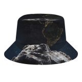 yanfind Adult Fisherman's Hat Space Earth Moon Sun Solar System Asteroids Fishing Fisherman Cap Travel Beach Sun protection