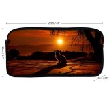 yanfind Pencil Case YHO Elena Dudina Cat Silhouette Sunset Sky Tree Branches Zipper Pens Pouch Bag for Student Office School