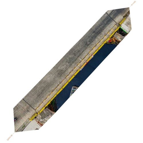 Yanfind Table Runner Boats Community Home Connection Roofs Dwelling Top Bridge Watercrafts Urban Banten River Everyday Dining Wedding Party Holiday Home Decor