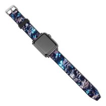 yanfind Watch Strap for Apple Watch Dante Metaphor Abstract Greebles Render CGI Cyan Glowing Sci Fi Compatible with iWatch Series 5 4 3 2 1