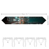 Yanfind Table Runner Bike Blur Tall Street City Lights Francisco Downtown Skyscraper Fast Ipad San Everyday Dining Wedding Party Holiday Home Decor