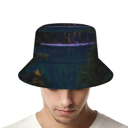 yanfind Adult Fisherman's Hat Francesco Ungaro Lake Forest Wilderness Pine Trees Evening Fishing Fisherman Cap Travel Beach Sun protection