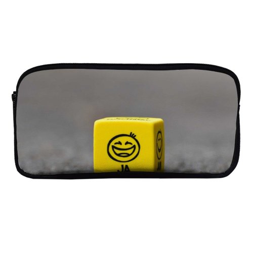 yanfind Pencil Case YHO  Happy Smile Feelings Emotions Toy Emoticon Leisure Play Outdoors Funny Mood Zipper Pens Pouch Bag for Student Office School