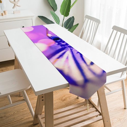 Yanfind Table Runner Blur Focus Butterfly Shining Wing Illuminated Lights Insect Depth Field Macro Blurry Everyday Dining Wedding Party Holiday Home Decor