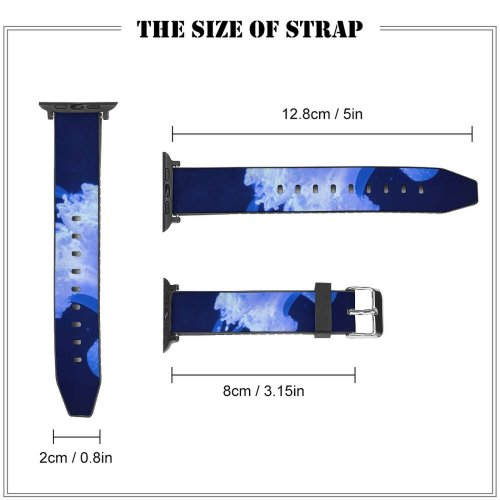 yanfind Watch Strap for Apple Watch William Warby Jellyfish Underwater Glowing Compatible with iWatch Series 5 4 3 2 1