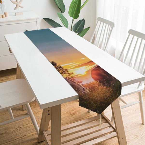 Yanfind Table Runner Backlit Golden Horses Desktop Sunset Grass Landscape Evening Travel Cavalry Iphone Galaxy Everyday Dining Wedding Party Holiday Home Decor