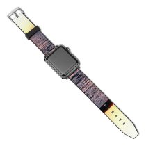 yanfind Watch Strap for Apple Watch Sunset Dusk Lake  Fishing Boat Sky Horizon Sea Evening Sunrise Calm Compatible with iWatch Series 5 4 3 2 1