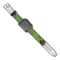 yanfind Watch Strap for Apple Watch Rural Countryside Creative Pasture Farm Bull Pictures Cow Grassland Outdoors Ranch Compatible with iWatch Series 5 4 3 2 1