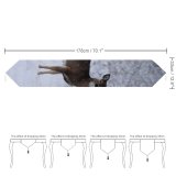 Yanfind Table Runner Frozen Freezing Deer Frost Wild Frosty Winter Outdoors Reindeer Scenic Moose Virginia Everyday Dining Wedding Party Holiday Home Decor