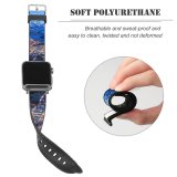 yanfind Watch Strap for Apple Watch Trey Ratcliff Lake Wakatipu Queenstown Zealand Snow Mountains Cityscape Night Lights Sky Compatible with iWatch Series 5 4 3 2 1
