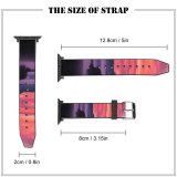 yanfind Watch Strap for Apple Watch Bruno Glätsch Sky Sunset Landscape Foggy Scenery Clouds Trees Silhouette Dawn Compatible with iWatch Series 5 4 3 2 1