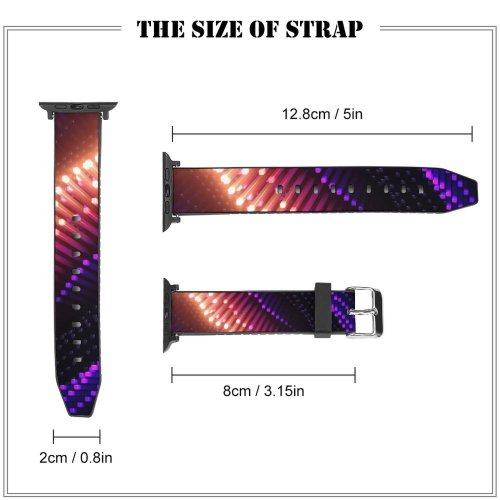 yanfind Watch Strap for Apple Watch Dante Metaphor Abstract Rays Bars Colorful Glowing Compatible with iWatch Series 5 4 3 2 1