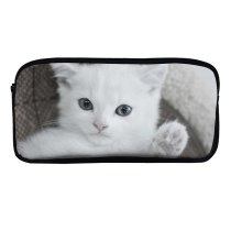 yanfind Pencil Case YHO Lovely Images Wallpapers Grey Pictures Pet Kitten Angora Free Cute Cat Zipper Pens Pouch Bag for Student Office School