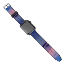 yanfind Watch Strap for Apple Watch Jonny Gios Windemere Lake Boat Bowness Bay Dawn Evening Mountains Colorful Sky Compatible with iWatch Series 5 4 3 2 1
