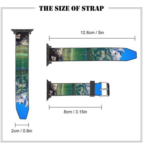yanfind Watch Strap for Apple Watch Youen California Emerald Lake Grand Teton National Park Wyoming Sky Clear Rocks Compatible with iWatch Series 5 4 3 2 1
