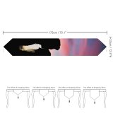 Yanfind Table Runner Backlit Together Romance Affection Romantic Love Intimacy Sweethearts Togetherness Couple Dawn Silhouette Everyday Dining Wedding Party Holiday Home Decor