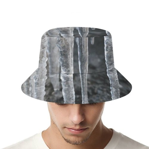 yanfind Adult Fisherman's Hat Winter Icicles Frozen Ice Melting Winter Formation Freezing Icicle Stalactite Soda Birch Fishing Fisherman Cap Travel Beach Sun protection