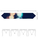 Yanfind Table Runner Blur Focus Dark Design Shiny Shining Illuminated Lights Downtown Blurred Colorful Scene Everyday Dining Wedding Party Holiday Home Decor