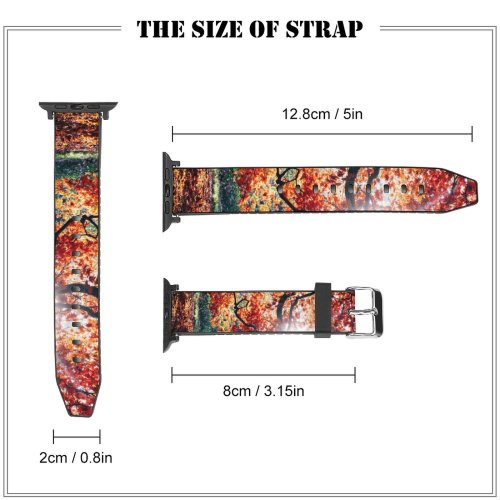 yanfind Watch Strap for Apple Watch Dan Freeman Autumn Fall Maple Tree Foliage Sunlight Westonbirt National Arboretum England Compatible with iWatch Series 5 4 3 2 1