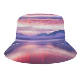 yanfind Adult Fisherman's Hat Romain Guy Clouds Reflection Lake Mountains Landscape Scenery Fog Fishing Fisherman Cap Travel Beach Sun protection