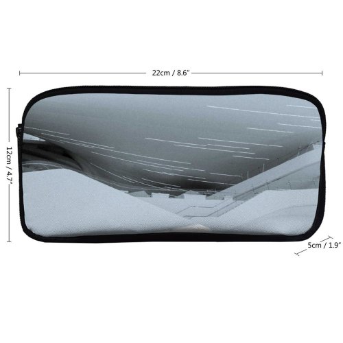yanfind Pencil Case YHO Images Wallpapers Airplane Grey  Architecture Pictures Building Transportation Vehicle Airship Aircraft Zipper Pens Pouch Bag for Student Office School
