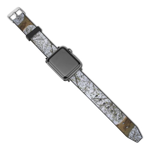 yanfind Watch Strap for Apple Watch Images Trunk Free Plant Pictures Oak Tree Wallpapers Grey Compatible with iWatch Series 5 4 3 2 1