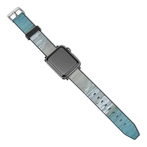 yanfind Watch Strap for Apple Watch Wave  Shore Beach Coast Dubai Sea Swim Deep East Uae United Compatible with iWatch Series 5 4 3 2 1