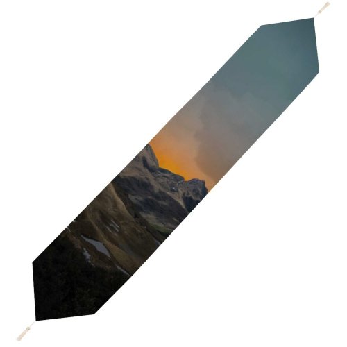 Yanfind Table Runner Landscape Peak Sunrise Building Countryside Housing National Cajas Pictures Ecuador Everyday Dining Wedding Party Holiday Home Decor