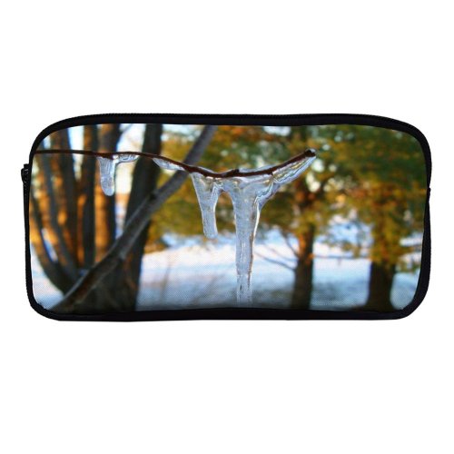 yanfind Pencil Case YHO Landscape Lanscapes Reflection Sky Twig Tree  Branch Natural Winter Freezing Zipper Pens Pouch Bag for Student Office School