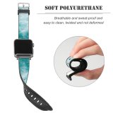 yanfind Watch Strap for Apple Watch Texture Zealand Aqua Sky Turquoise Daytime Azure Atmosphere Compatible with iWatch Series 5 4 3 2 1