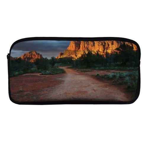 yanfind Pencil Case YHO Arizona Landscape  Sedona Natural Desert Mountainous Rock Cloud Sky Wilderness Rock Zipper Pens Pouch Bag for Student Office School
