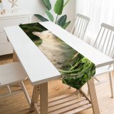 Yanfind Table Runner Young Grass Pet Funny Outdoors Portrait Dog Cute Little Adorable Sit Cat Everyday Dining Wedding Party Holiday Home Decor