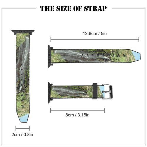 yanfind Watch Strap for Apple Watch Waterfall Rainbow River Trees Fall Foliage Rocks Abstract Clean Concept Cool Drops Compatible with iWatch Series 5 4 3 2 1