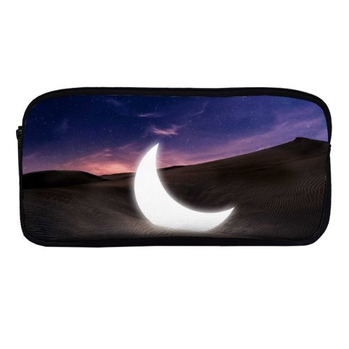 yanfind Pencil Case YHO Sagar Subbaiah Half  Fallen Desert Starry Sky Evening Dawn Sunset Zipper Pens Pouch Bag for Student Office School