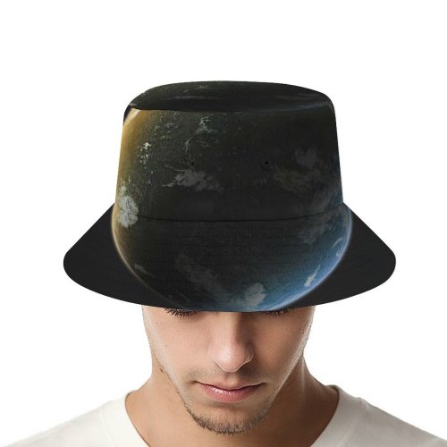 yanfind Adult Fisherman's Hat Space Black Dark Planet Earth Solar System Cosmos Universe Fishing Fisherman Cap Travel Beach Sun protection