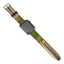 yanfind Watch Strap for Apple Watch Johny Goerend Tree Trunks Forest Greenery Outdoor Daytime Woods Compatible with iWatch Series 5 4 3 2 1